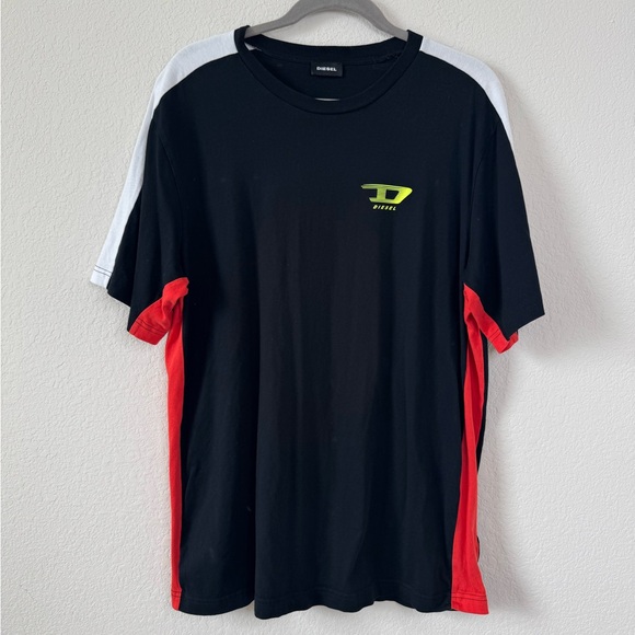 Diesel Men’s XL Colorblock T-Shirt Logo Casual Streetwear Athleisure - Picture 1 of 6